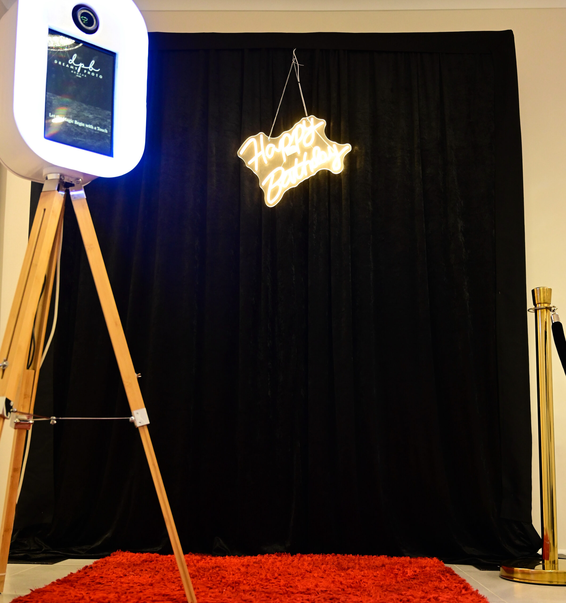 Black backdrop photo booth Melbourne