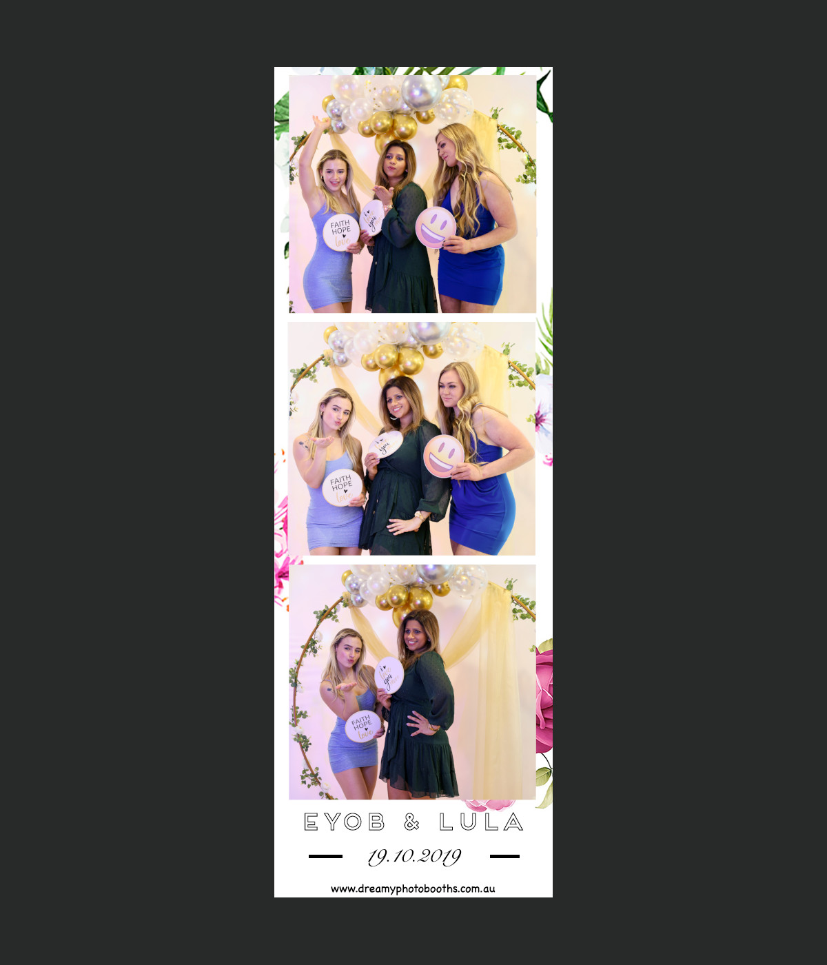 Photo booth double photo strip print
