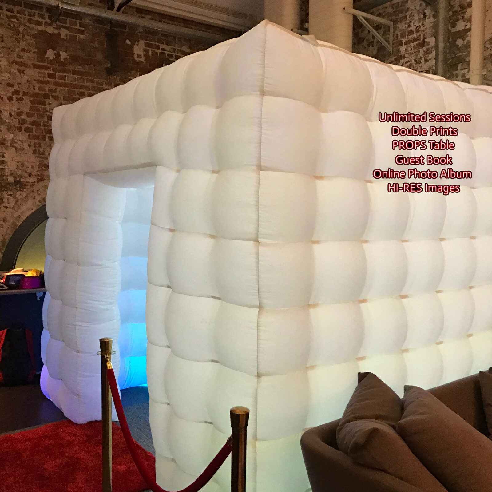 Dreamy photo booth hire inflatable large
